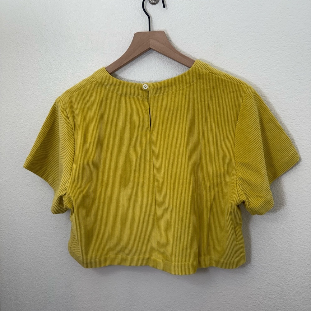 Arthur Apparel Corduroy Crop Short Sleeve Tee Size 12 - Picture 2 of 8